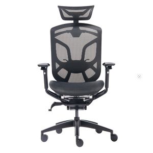 Black Powder Ergonomic Butterfly Swivel Office Chair Breathable Mesh Automatic