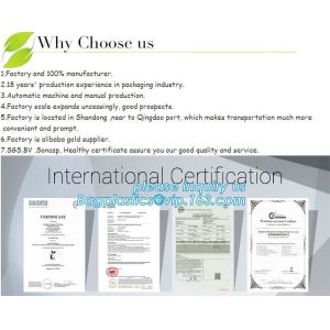 En13432 Certified Custom Printed Wholesale Biodegradable Compostable Plastic