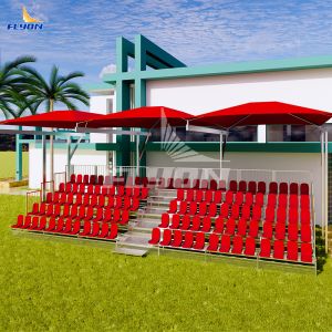 Versatile Metal Tribune with Seating and Sunshade for Crowds