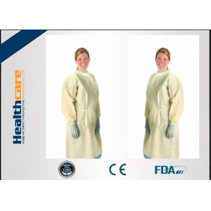 Non Woven Disposable Isolation Gowns 20-60G Protective Wear Blue / Yellow /