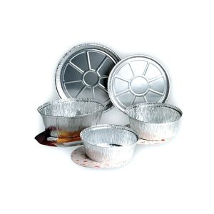 Silver 8011 Aluminium Packaging For Food Container With Lids
