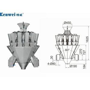 60P/M 14 Head Multihead Weigher For Anchovy Fish