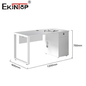 High-Quality White Wooden Office Desk Metal Frame Office Furniture Factory