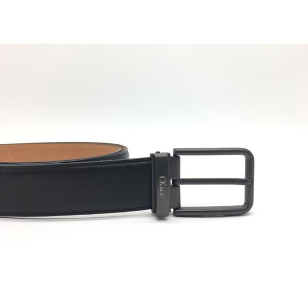Classic Black 1-3/8 Inch Mens Leather Dress Belt