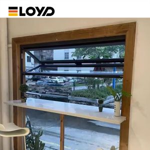 Industrial Aluminum Folding Window with Double Tempered Glass