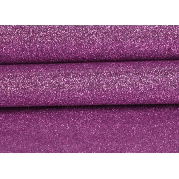 Buy Purple Wedding Card Chunky Glitter Fabric , Shining Surface Fine Glitter Fabric at wholesale prices
