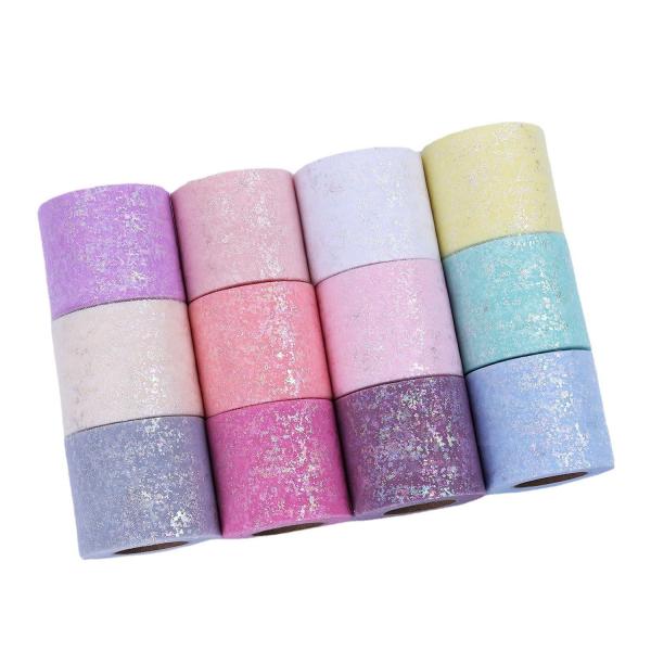 Buy Polyester Organza Tulle Rolls Glitter Pattern at wholesale prices