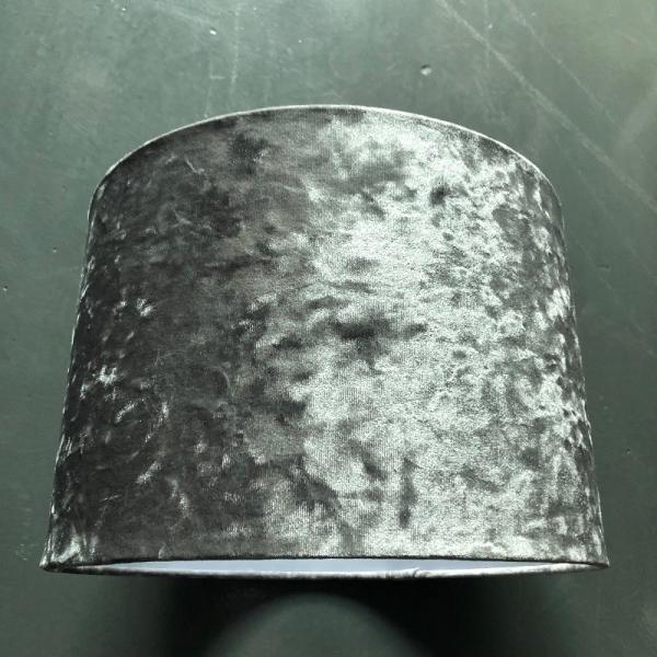 Buy White Inner Hardback Lamp Shade Silver Crushed Velvet Lampshade at wholesale prices