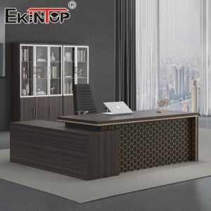 China Durable L Shape Office Desk Moisture Proof Executive Office Furniture on sale