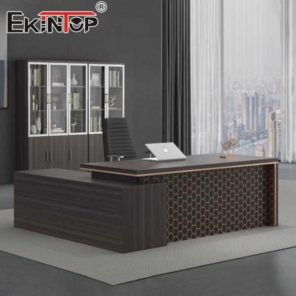 Buy Durable L Shape Office Desk Moisture Proof Executive Office Furniture at wholesale prices