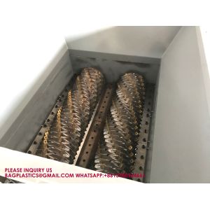 Plastic Bottle recycling, Plastics Shredder Balde Machine, Double Shaft Shredder