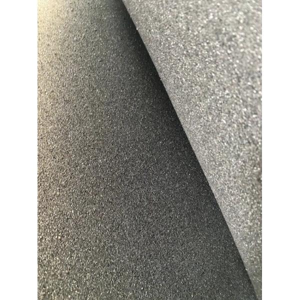 Manufacturer of Non-Slip Surface Black Base Recycled Rubber Rolls Flooring with