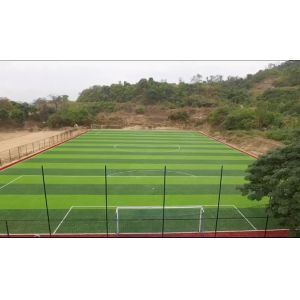 Quality 60mm Height Football Artificial Turf 6600 Detex Wear Resistant for sale