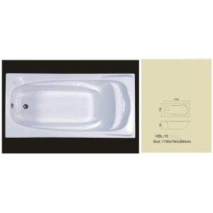 Acrylic bathtub, simple bathtub, common bathtub,sanitary ware, bathroom bath tub HDL-13