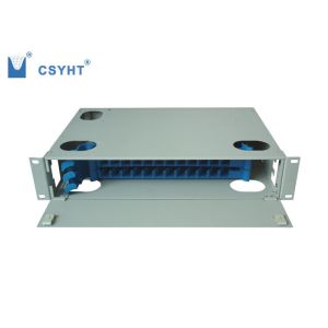 Modular Design 24 Port SC Fiber Patch Panel Cold Roll Steel With 2pcs Splice