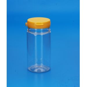 Yellow Lid Mini Screw Top Jars , Airtight Plastic Food Storage Jars