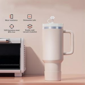 Double Walled Insulated Quencher Travel Tumbler Stanley 40 Oz Mug With Handle