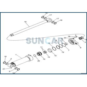 87529743 Tilt Bucket Cylinder Seal Repair Kit fits Loader CNH 821E 821F