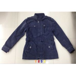 1858 Men's pu fashion long jacket coat stock