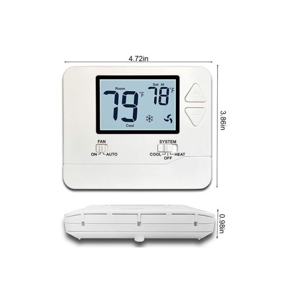 Indoor 24 Volt Non Programmable Thermostat 4.5 SQ Inch Display