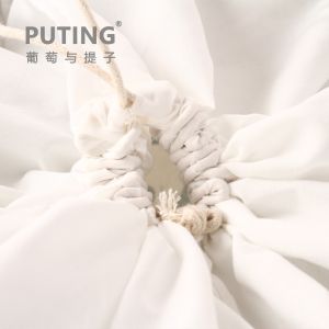 Puting Foldable washing laundry basket toy storage bag cotton lenon customized