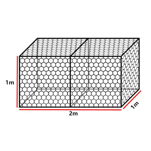 Buy 2x1x1m Galvanized Wire 4.0mm Woven Gabion Baskets at wholesale prices