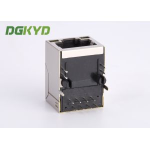 Single Port Shielded Integrated Transformer Modular Jack Rj45 For Telecom