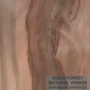 Grain Crotch Natural Wood Veneer Sheets Quarter Cut American Walnut