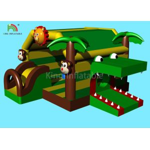 5.5 m Animal Forest Theme Inflatable Castle Bouncer Crocodile Jumping Bounce