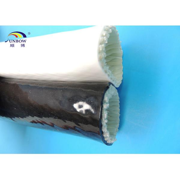 Black Silicone Coated Fibreglass Flame / Heat Resistant Sleeving , 15mm Inside