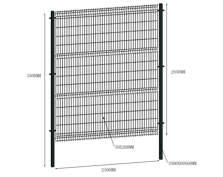 3D wire mesh fence panels