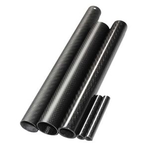 China CFRP Gloss Finish Twill Weave Carbon Fiber Pipes Chemical Resistance on sale