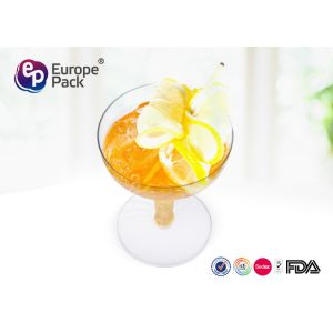 Customised Recyclable Plastic Champagne Goblets , Unbreakable Champagne Glasses