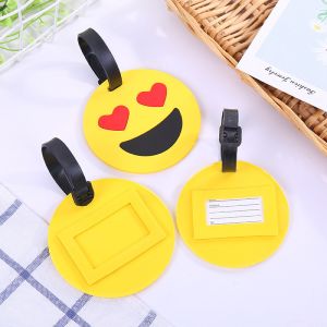 Emoj Designs Silicone Soft Touch PVC Rubber Luggage Tag With Strap for Travel