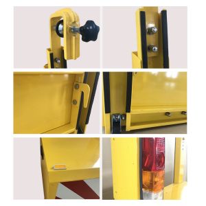 RemovableTraffic Yellow Portable Vehicle Barricades With Wheels