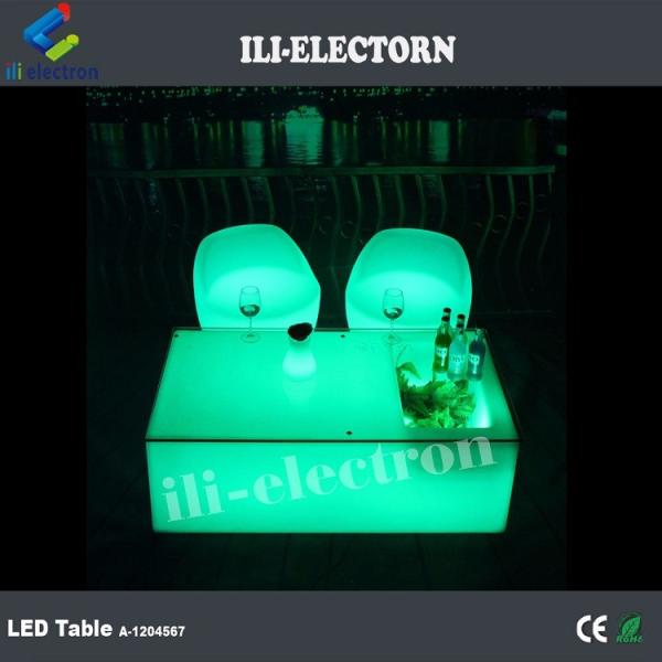 Outdoor Illuminated Ice Bucket Table Color Changing Water Resistant