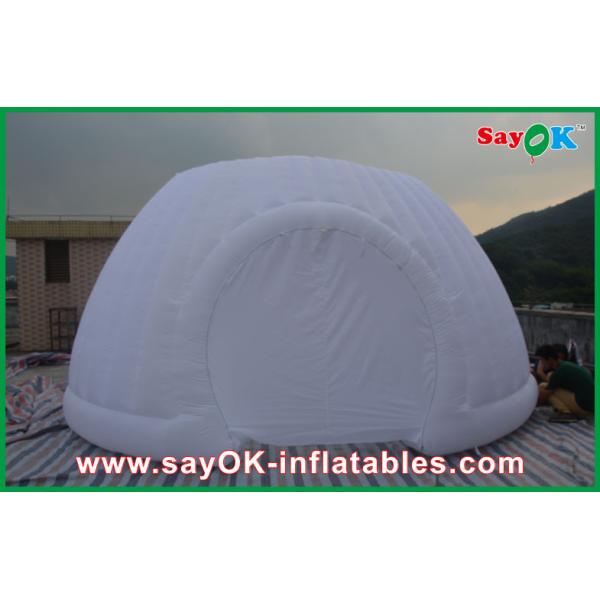 Strong Oxford Cloth Inflatable White Air Tent , Commercial Inflatable Roundness