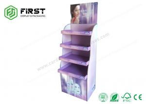 Quality Retail Store Promotion Paper Display Rack POP Cardboard Floor Shelf Display For Shampoo for sale
