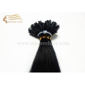 Quality 22&quot; Pre Bonded Hair Extensions U-Tip Hair for sale - 1.0 G Black Italian Keratin Fusion U Shape Hair Extensions For Sale for sale
