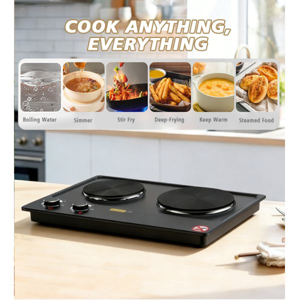 Professional Kitchen Electric Stove Featuring Multiple Heat Settings and Easy Cleaning Design for Food