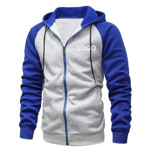 ODM/OEM wholesale puls size men's hoodies full zip up custom print logo hoodie