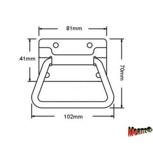 Chest Handle for Wooden case, Zinc plating.