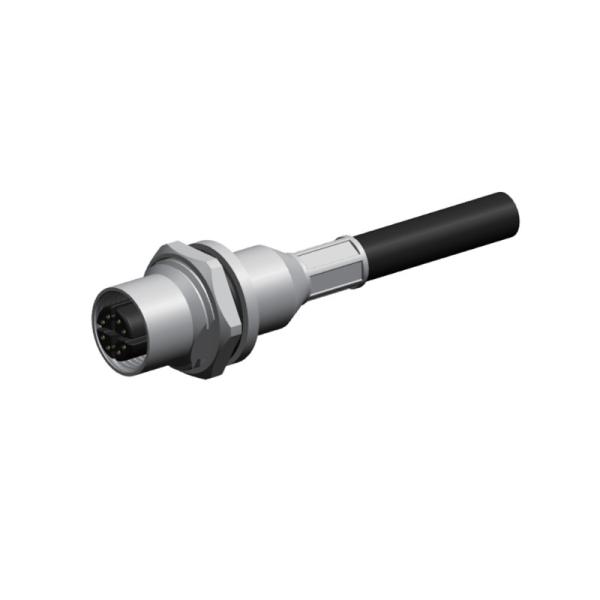 M12 Waterproof Connector 4-Pin hole pattern socket Female Solder Mount Socket