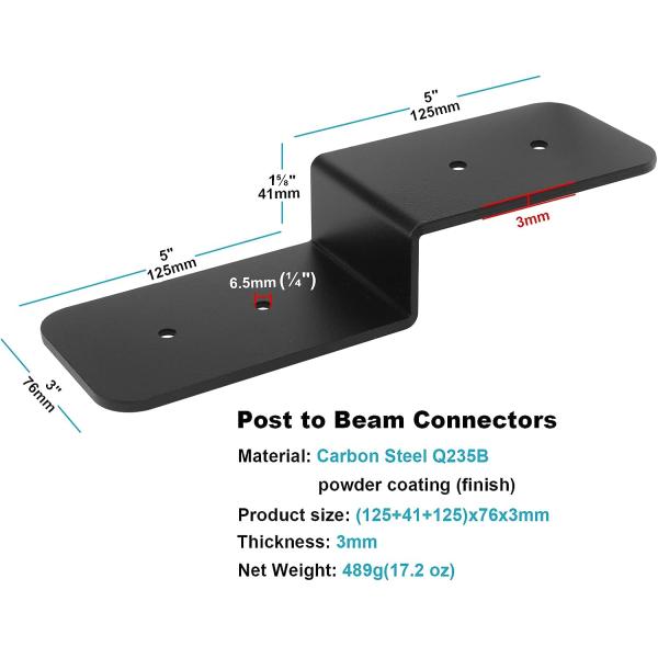 Double Angle Channel Profile Corner Brace Heavy Duty Steel Z Brackets for Wooden Beam