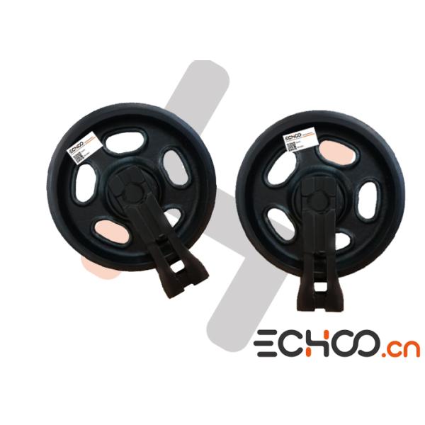 Black Yanmar VIO55 Mini Excavator Front Idler With Lifelong Lubrication Customized Size