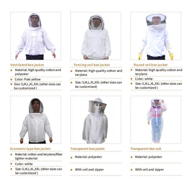 Beekeeping Protective Clothing With Pencing Vail BEconomy Type Beekeeping Outfits