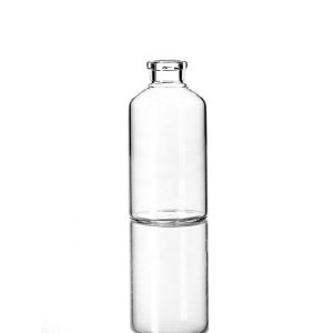 Bulk 25ml Clear Tubular Glass Vials With Rubber Stopper Silk Screen Printing