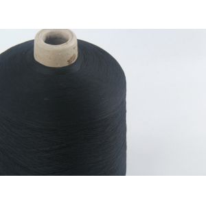 Black Colour 100% Ne 32s Polyester Spun Yarn 32 / 2 For Socks Kintting