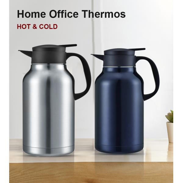 45 Oz Double Walled Vacuum Thermos / 12 Hour Heat Retention / 2 .2 Litre Stainless Steel Thermal Coffee Carafe