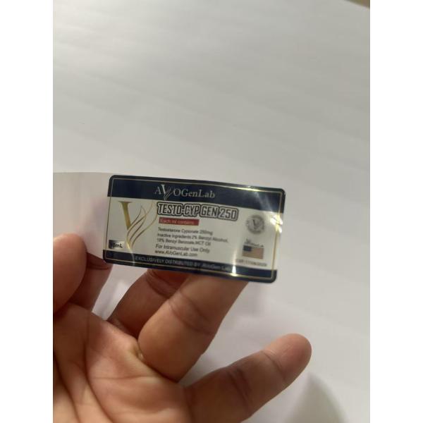 New Design Hologram Test Cyp 10ml Vial Labels With Gold Line Labels